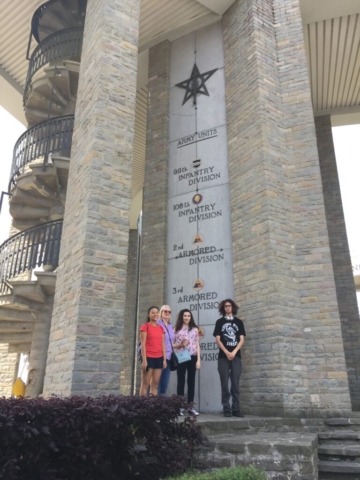 Emilee, Veryle Ana and Christian at the Mardasson Memorial